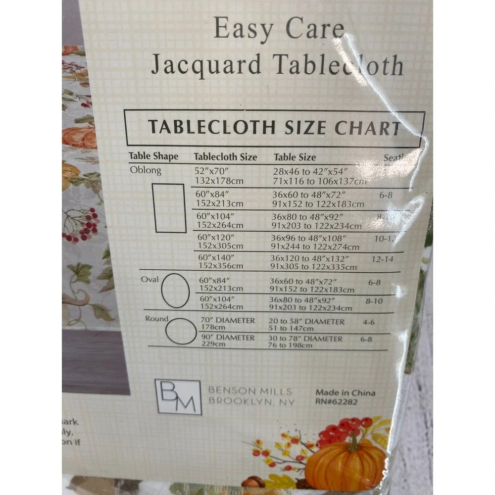 Benson Mills Pumpkin Acres Tablecloth Round 70